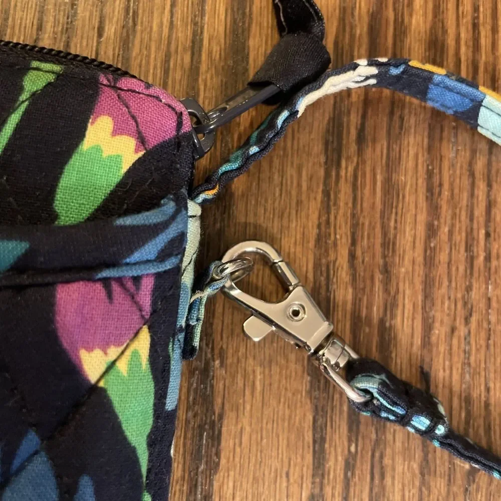 Vera Bradley Floral Zip-Around Wristlet Wallet w/ ID Window, Credit Card Slots